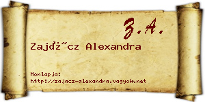Zajácz Alexandra névjegykártya